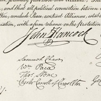 John Hancock's Signature on the Declaration of Independence