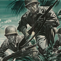 Marines Storming a Beach