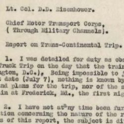 Report on Transcontinental Trip