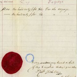 Certificate of Shipment of Seamen or Mariners for the Whaling Bark Charles W. Morgan