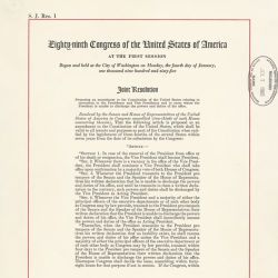 Joint Resolution Proposing the Twenty-Fifth Amendment