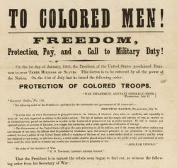 "To Colored Men!" Broadside