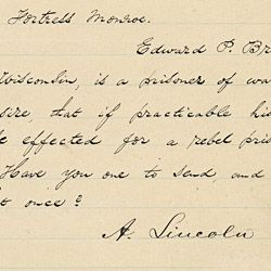 Telegram from President Abraham Lincoln to Major General Benjamin Butler