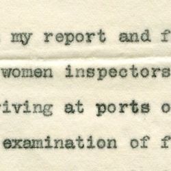 Report to President Roosevelt Regarding Female Boarding Matrons at Ellis Island