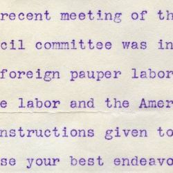 Letter from the St. Paul Trades and Labor Assembly to President Taft