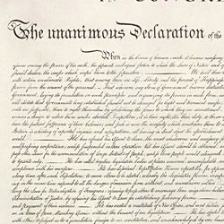 Print of the Declaration of Independence