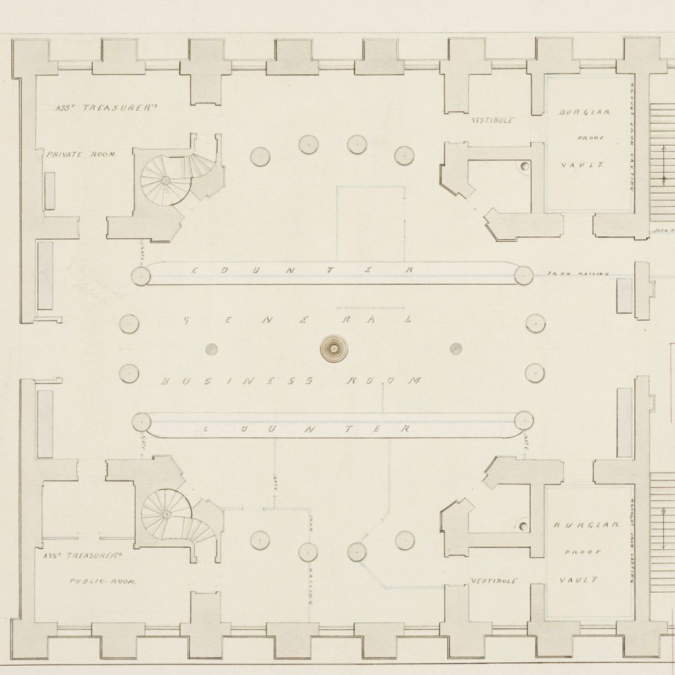 Architectural Drawing of the Sub-Treasury Building