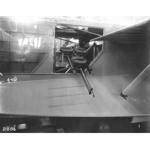 Triple Gun Mount on an F-5-L Seaplane Built at the Naval Aircraft Factory