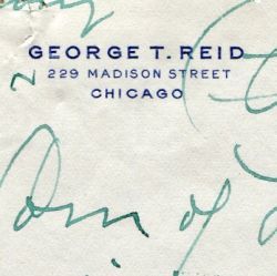 Letter from George Reid to the Department of Labor