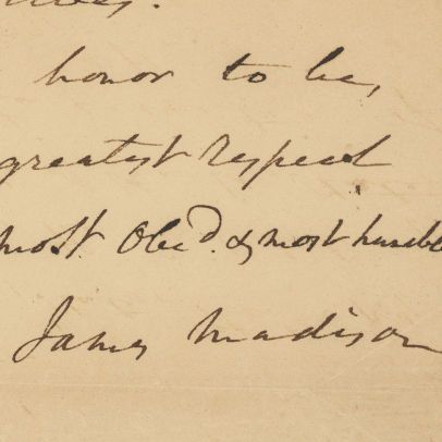 Letter from President-elect James Madison to John Milledge
