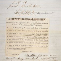 Draft of Senate Joint Resolution Submitting the Thirteenth Amendment to the States
