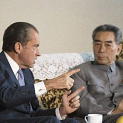 Photograph of President Richard Nixon and Premier Chou En-lai