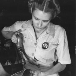 Mrs. Virginia Davis Working at the Corpus Christi Naval Air Base