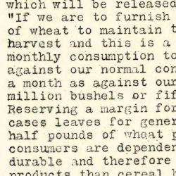 Press release from J. W. Hallowell for Distribution by Food Administration for Wisconsin
