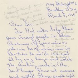 Letter from Mrs. E. Jackson in Favor of Voting Rights