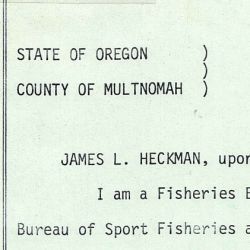 Affidant of James L. Heckman for the State of Oregon