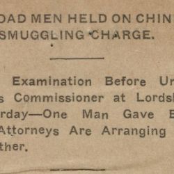 Articles Regarding Railroad Chinese Smuggling Charge