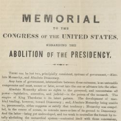 Memorial Regarding the Abolition of the Presidency