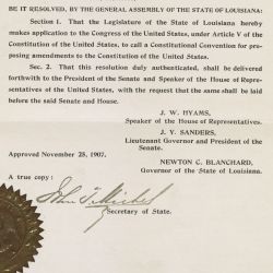 Joint Resolution of the State Legislature of Louisiana to Propose a Constitutional Amendment to Directly Elect Senators