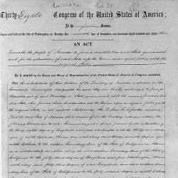 Act of March 21, 1864, Public Law 38-30, 13 STAT 30, which admitted Nevada as a state in the Union and enabled its people to form a constitution and state government