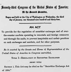 Act of June 6, 1934 ("Securities Exchange Act"), Public Law 73-291, 48 STAT 881, "to provide for the regulation of securities exchanges and of over-the-counter markets operating in interstate and fore