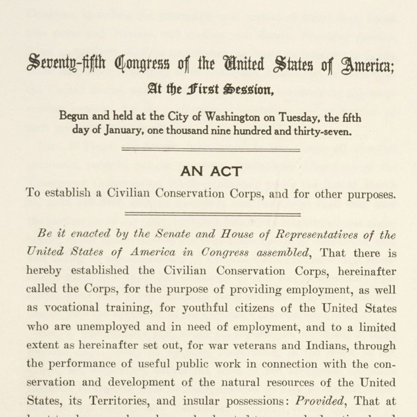 Civilian Conservation Corps Act