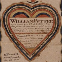 Fraktur of the Family of William Potter