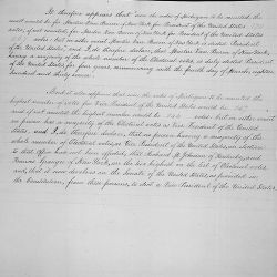 Declaration by President of Senate of the results of the election for President and Vice President of the United States