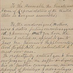 Petition from “Colored Women at Washington"