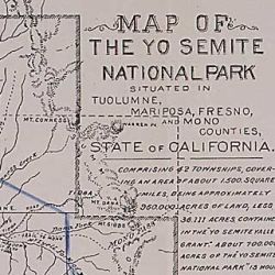 Petition and Map from John Muir and Other Founders of Sierra Club Protesting a Bill to Reduce the Size of Yosemite National Park.