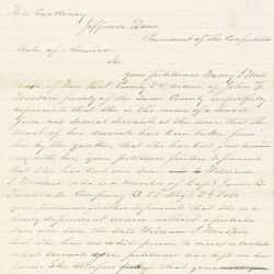 Letter from Nancy Woodward to Jefferson Davis