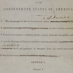Draft of the Confederate Constitution