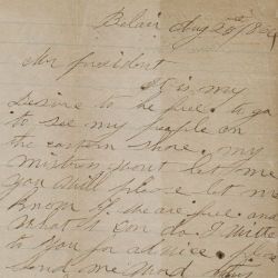Letter from Annie Davis to Abraham Lincoln