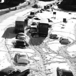 View of Route 128 South in Needham, Massachusetts, Following the Blizzard of 1978