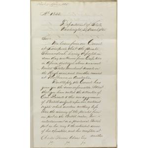 Letter from Secretary of State Seward to U.S. Ambassador to Great Britain Charles Francis Adams