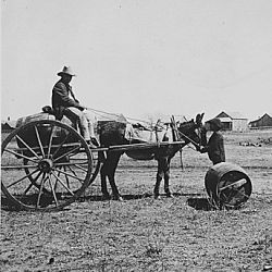 "Two common methods of hauling water in Old Mexico and southwestern United States ... Encinal, Tex.