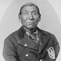 Winnemucca (The Giver), a Paviotso or Paiute chief of western Nevada; half-length