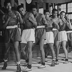 "Negro boxing champions at Great Lakes, IL."
