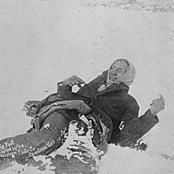 "Big Foot, leader of the Sioux, captured at the battle of Wounded Knee, S.D." Here he lies frozen on the snow-covered battlefield where he died