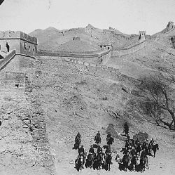 Troop L, 6th U.S. Cavalry, at the Great Wall of China, near the Ming Tombs. East of Nan-Kow Pass