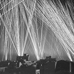 Ack-Ack fire during an air raid on Algiers, by the Nazis