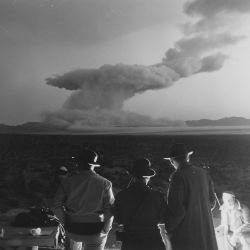 [Operation Cue] - A few minutes after detonation the atomic blast in Operation Cue looked like this