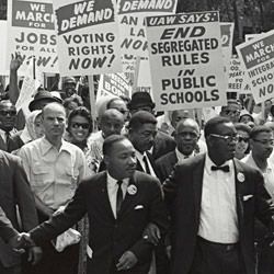 Photograph of Leaders at the Head of the Civil Rights March on Washington, D.C.