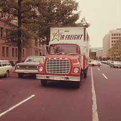 Cars and Trucks Were Frequently Triple-Parked in Front of the U.S. Department of the Interior