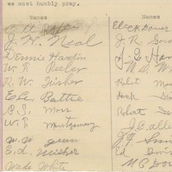 Letter from Operatives of Cherokee Falls Manufacturing Company Cotton Mill in Opposition to Keating-Owen Child Labor Bill