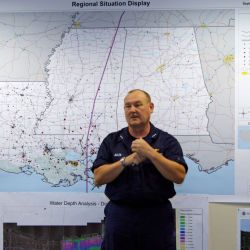 [Hurricane Katrina] Baton Rouge, LA October 4, 2005 - USCG Vice Admiral Thad Allen, FEMA Principle Federal Official for the Gulf Coast, gave a situation report to members of Congress at the Joint Fiel