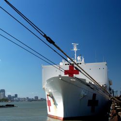 [Hurricane Katrina/Hurricane Rita] New Orleans, October 6, 2005 - The USNS Comfort, a 1,000 bed hospital ship, is now docked in the city and is providing critical medical care to those affected by Hur