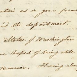 Letter from Horatio Greenough to John Forsyth