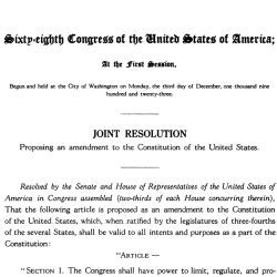 House Joint Resolution Proposing an Amendment to the Constitution Respecting Child Labor