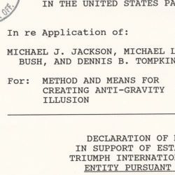  Declaration of Michael J. Jackson in Support of Establishing Status of Triumph International, Inc as a Small Entity